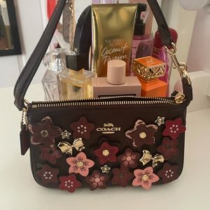Coach burgundy mini shoulder bag new